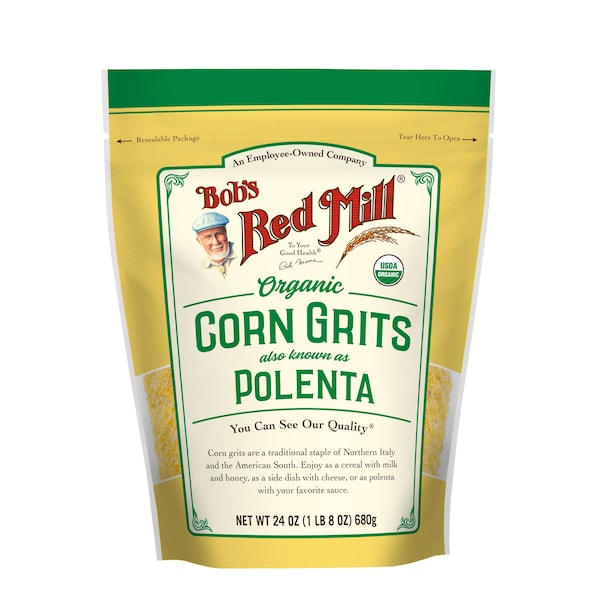 Organic Corn Grits/Polenta 24 oz. Resealable Pouches, PK4